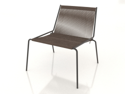 Lounge chair Noel (Black base, Wool Flag Halyard Dark Grey)