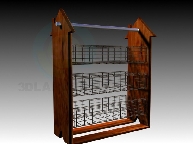 3d model Estante de la cocina - vista previa