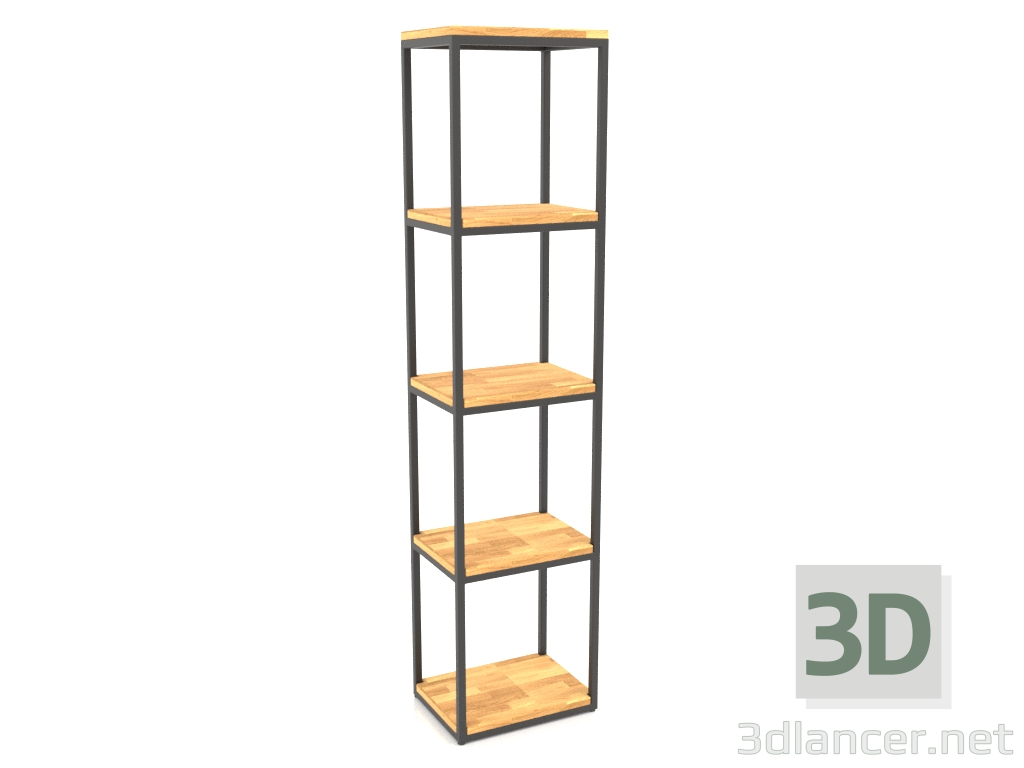 3d model Large rectangular rack (WOOD FLOOR, 40x30x170, 5 shelves) - preview