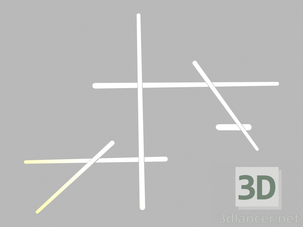 3D Modell Wandleuchte 1700 (b) - Vorschau