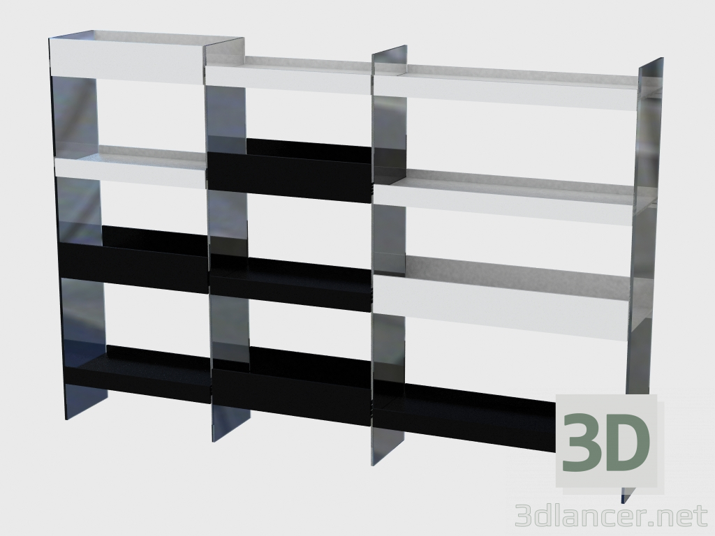 modello 3D Scaffalature - anteprima