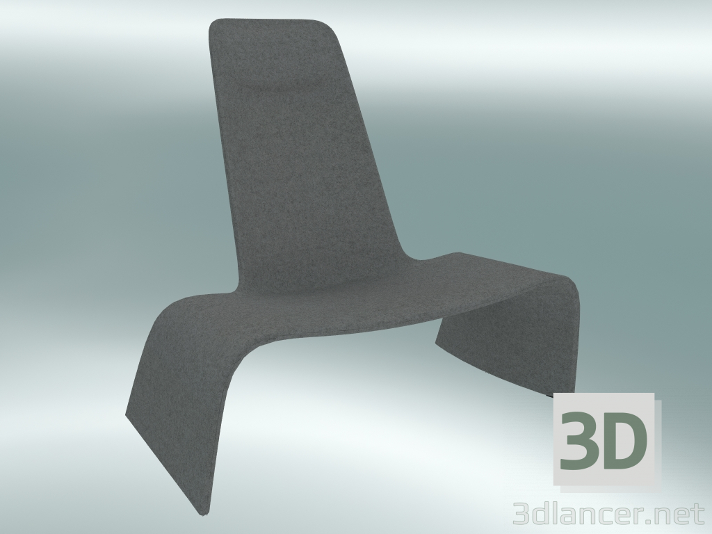 modello 3D Poltrona LAND chaise longue imbottita (1150-00) - anteprima