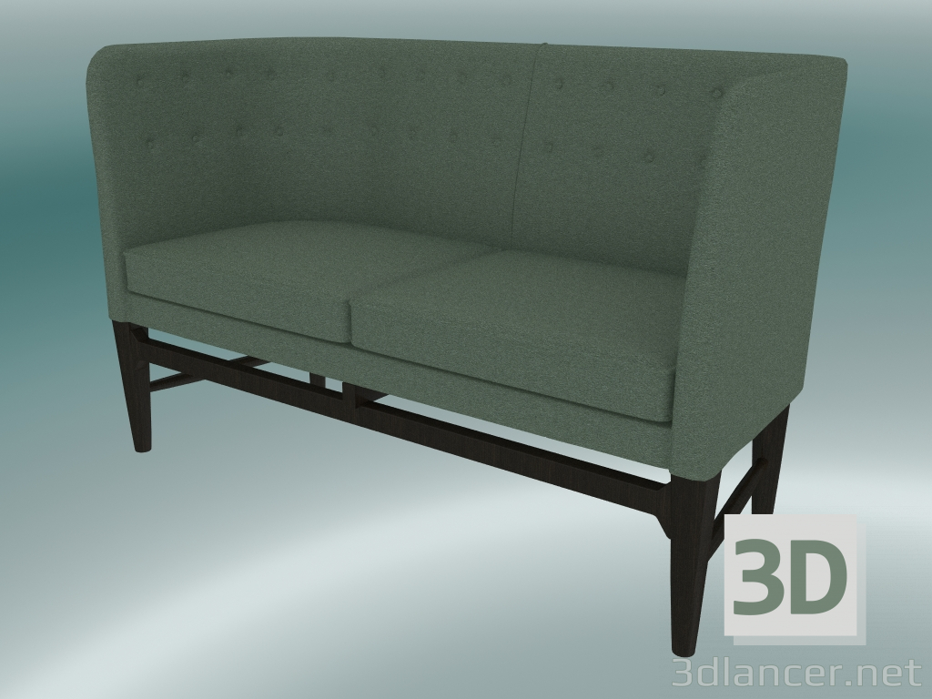 3d model Double sofa Mayor (AJ6, H 82cm, 62x138cm, Walnut, Divina - 944) - preview