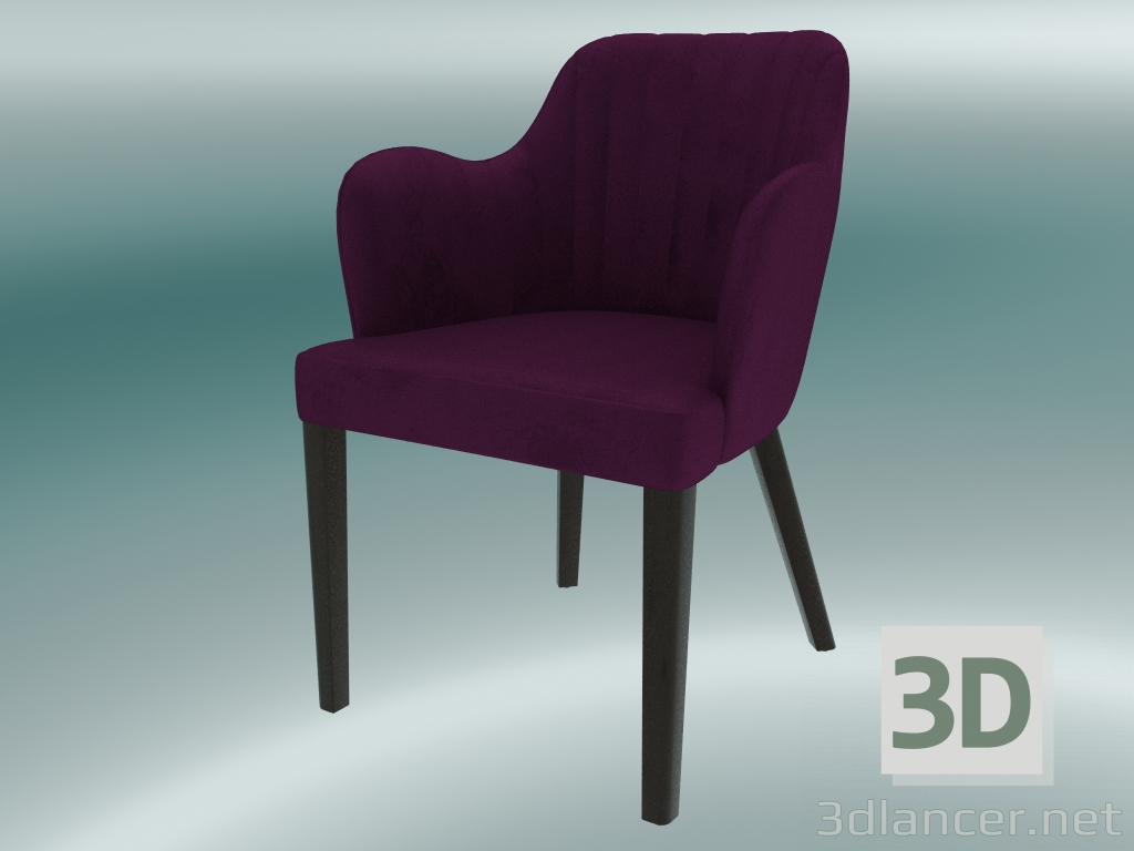 modèle 3D Demi Chaise Jenny (Lilas) - preview