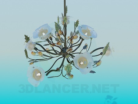 3d model Bouquet chandelier and wall brackets included - preview