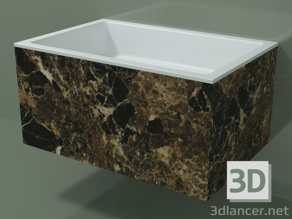 modèle 3D Lavabo suspendu (02R142301, Emperador M06, L 72, P 48, H 36 cm) - preview