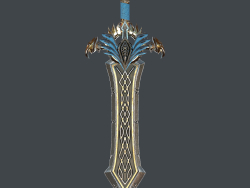 Fantasy sword 25 with scabbard 3d model