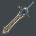 3d Fantasy sword 25 with scabbard 3d model model buy - render