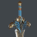 3d Fantasy sword 25 with scabbard 3d model model buy - render