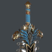 3d Fantasy sword 25 with scabbard 3d model model buy - render