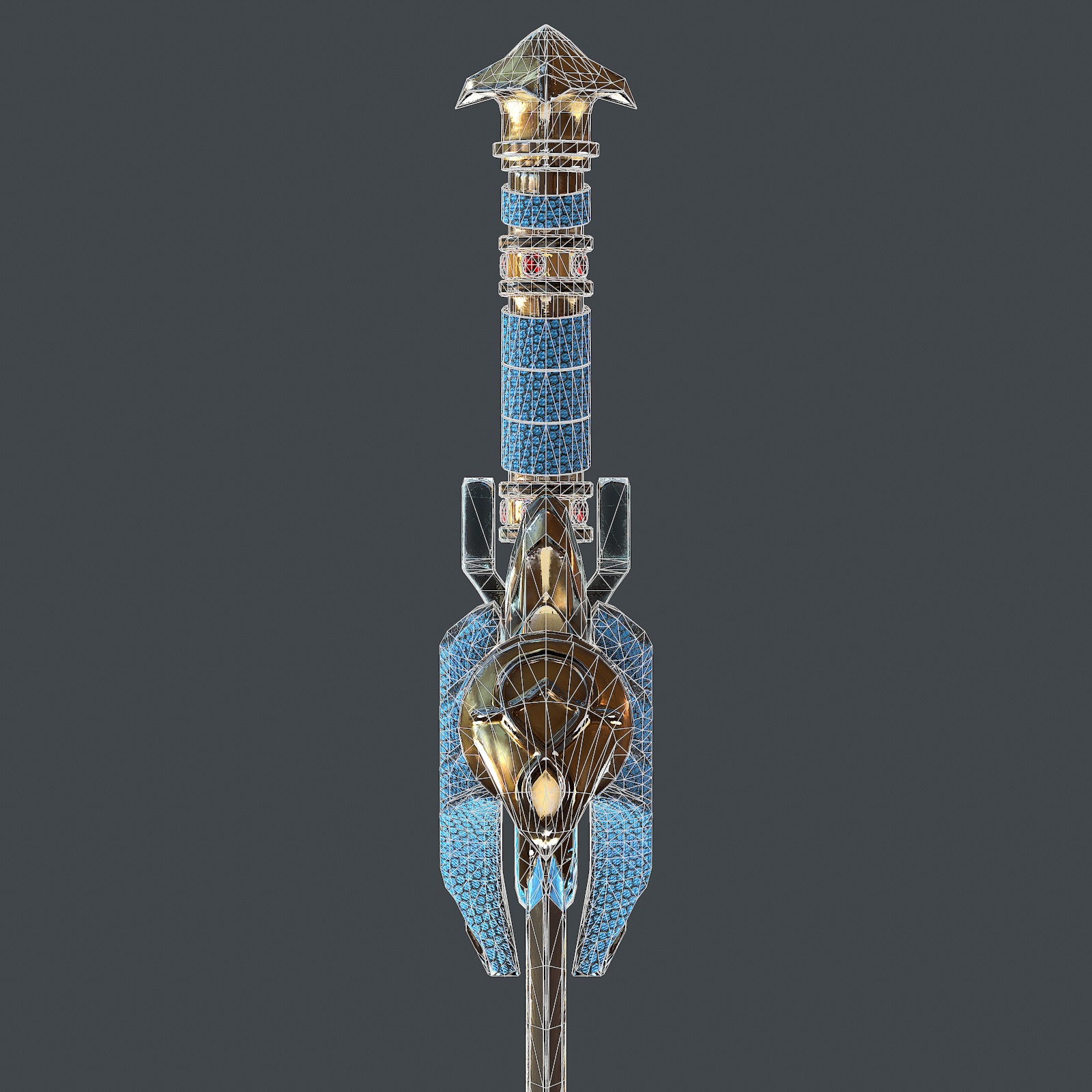 3d Fantasy sword 25 with scabbard 3d model model buy - render