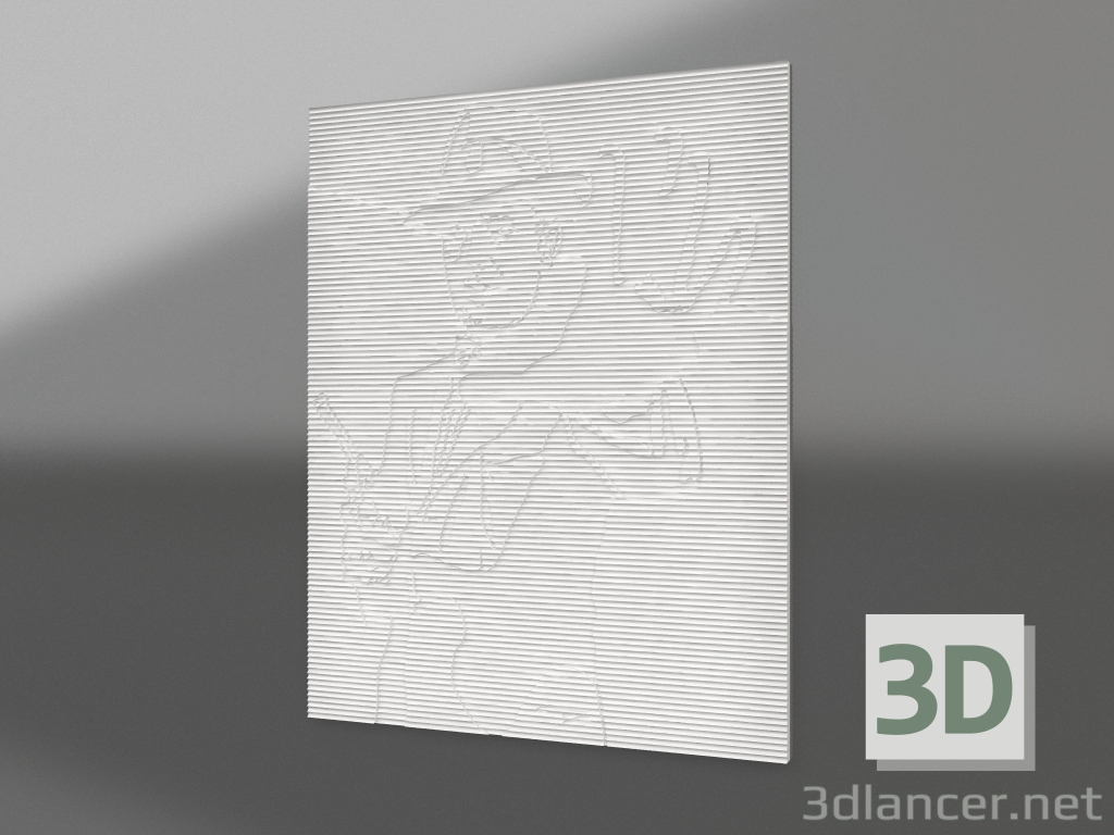 3d model Bas-relief of Al Capone - preview