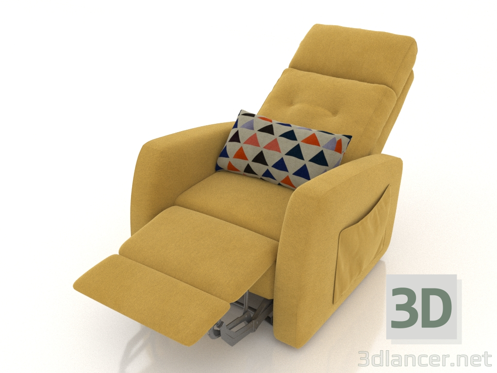 modèle 3D Fauteuil inclinable Vegas (jaune) - preview