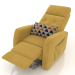 modèle 3D Fauteuil inclinable Vegas (jaune) - preview