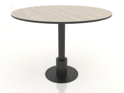 Mesa de jantar Ø 1000 mm (branco RAL 9010)