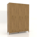 3D modeli Gardırop FARGO 1600x600x2200 mm (doğal meşe) - önizleme
