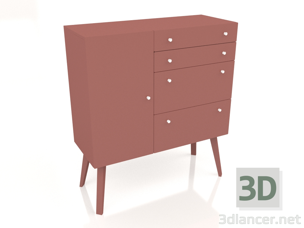 modello 3D Cassettiera grande Lutreola (opzione 3) - anteprima