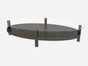 Table basse ovale Art déco Faust Z02