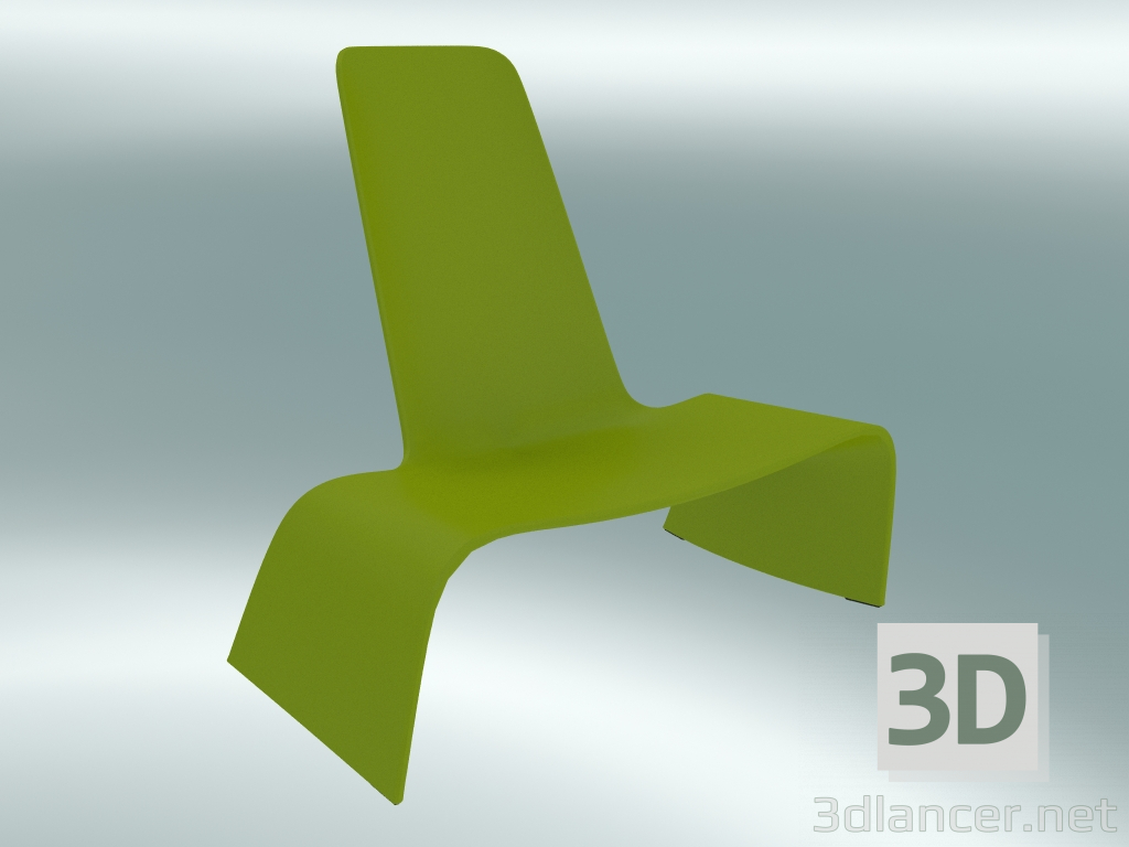 3d модель Крісло LAND lounge chair (1100-00, yellow green) – превью