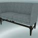 3D Modell Doppelsofa Mayor (AJ6, H 82 cm, 62 x 138 cm, Walnuss, Hallingdal - 130) - Vorschau