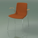 3d model Chair 3935 (4 metal legs, front trim, with armrests, oak) - preview