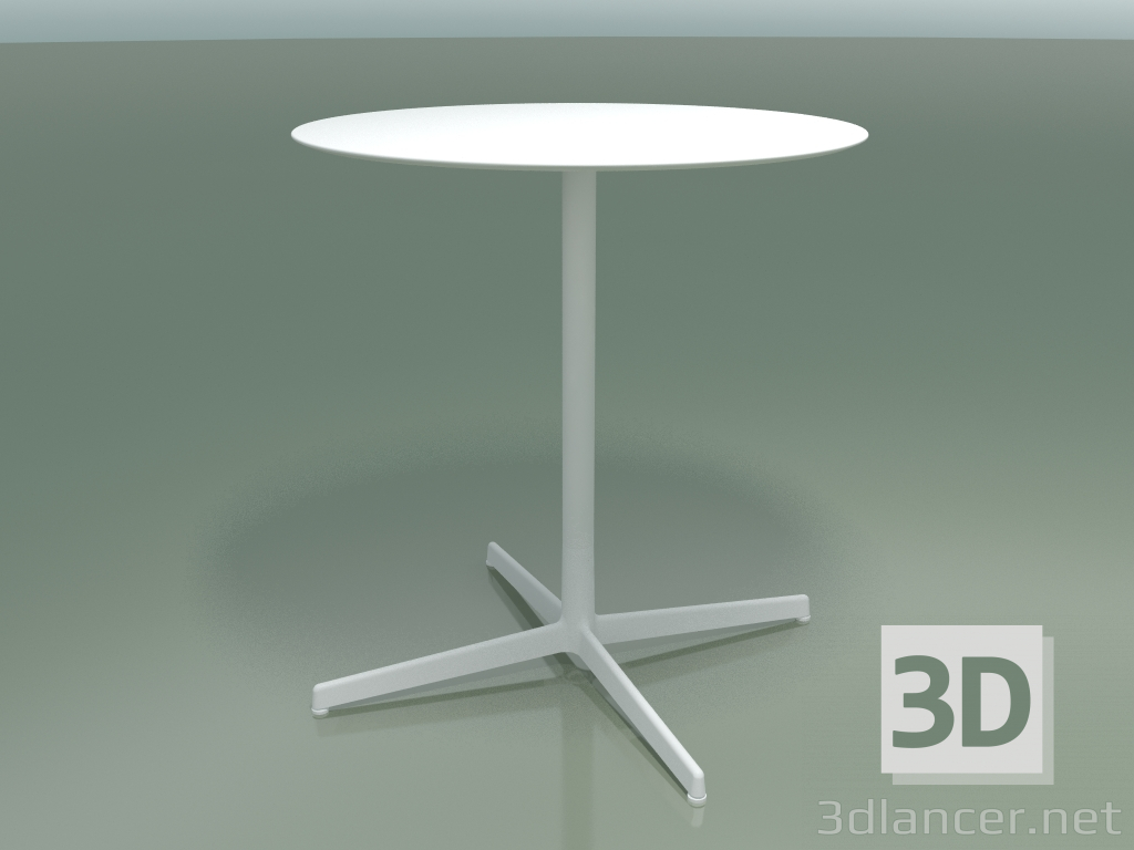 3d model Mesa redonda 5553 (H 72.5 - Ø 69 cm, blanco, V12) - vista previa