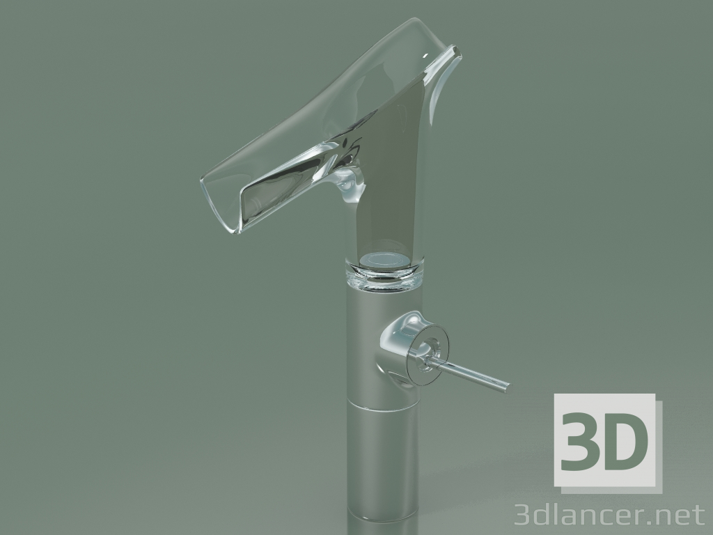 3d model Mezclador de lavabo 220 con caño de vidrio (12114000) - vista previa