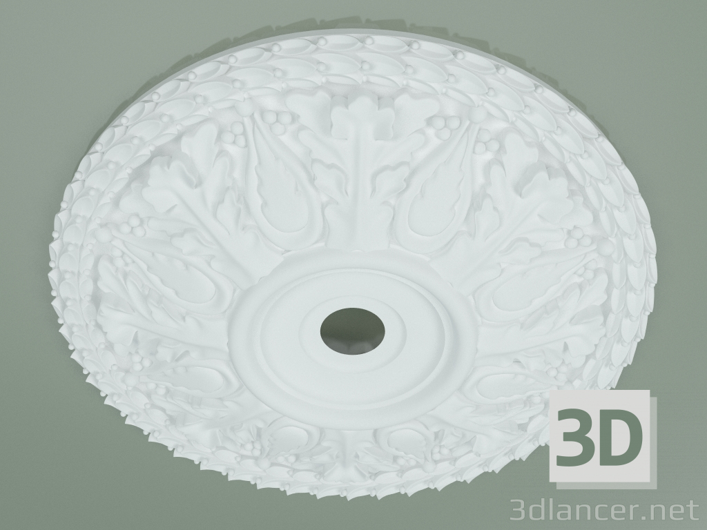 Modelo 3d Roseta com ornamento RW035 - preview