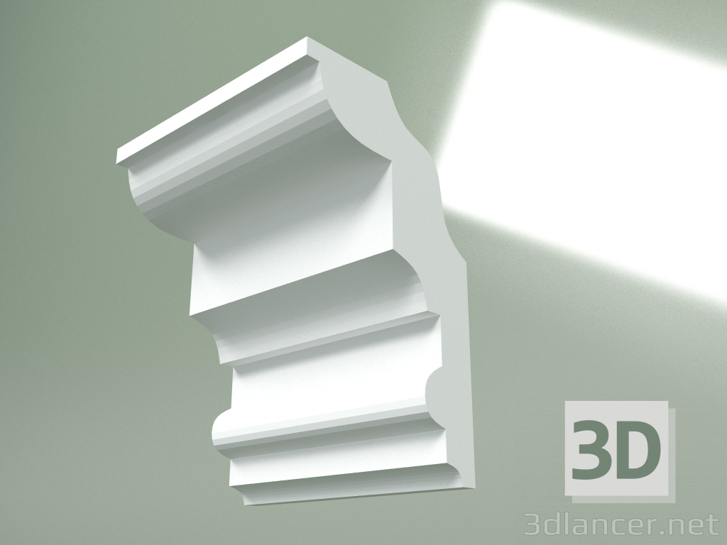 modello 3D Cornicione in gesso (zoccolo a soffitto) KT386 - anteprima