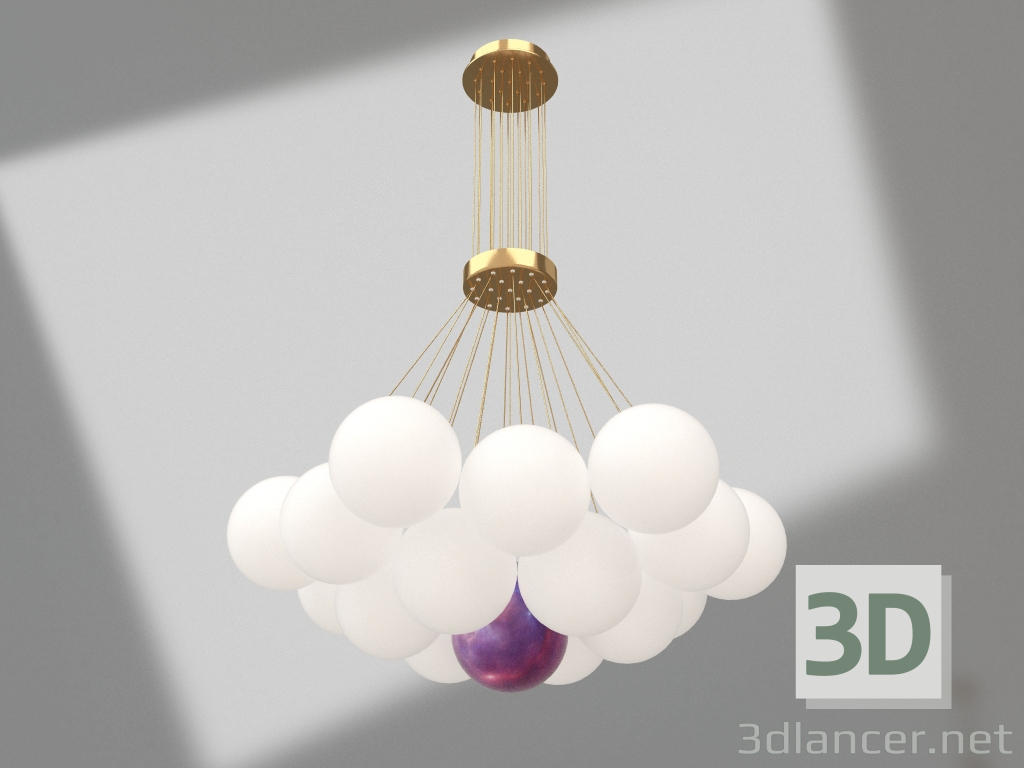 modèle 3D Pendentif Aldi bronze (avec boule colorée, 08475-19.20) - preview