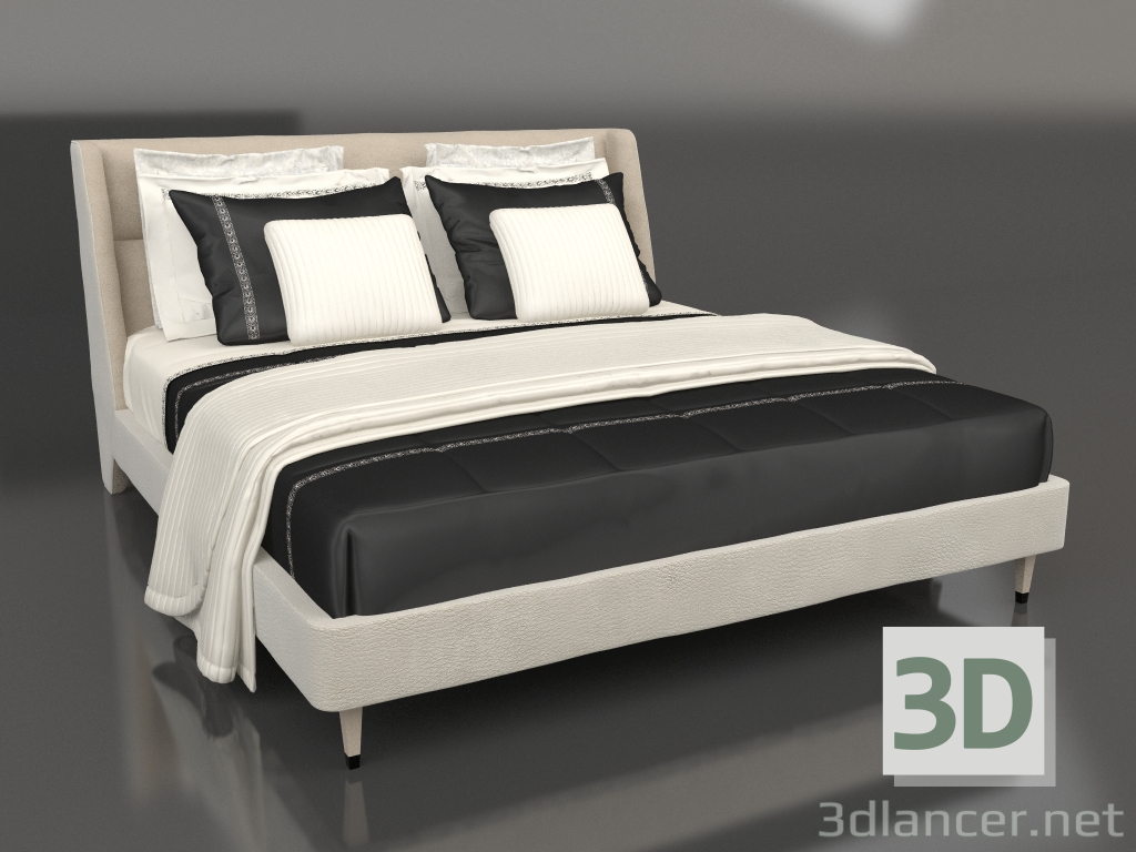 3d model Double bed (S502) - preview