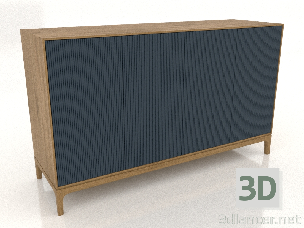 3d model Mueble de TV FARGO con frontales fresados 1600x500x950 mm (cobalto oscuro, roble natural, opción 3) - vista previa 3d model Mueble de TV FARGO con frontales fresados 1600x500x950 mm (cobalto oscuro, roble natural, opción 3) - vista previa