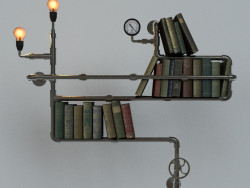 Bookshelf steampunk