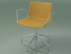 Chair 2046 (5 legs, with armrests, chrome, with front trim, polypropylene PO00401)