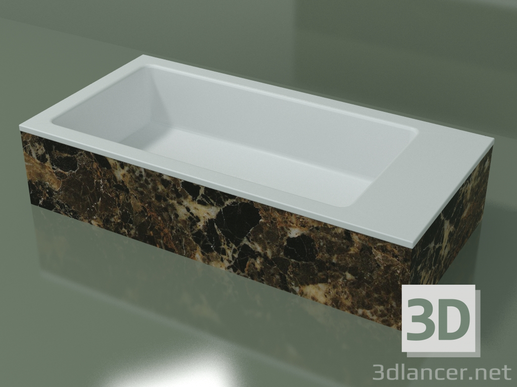 3d model Lavabo sobre encimera (01R141102, Emperador M06, L 72, P 36, H 16 cm) - vista previa