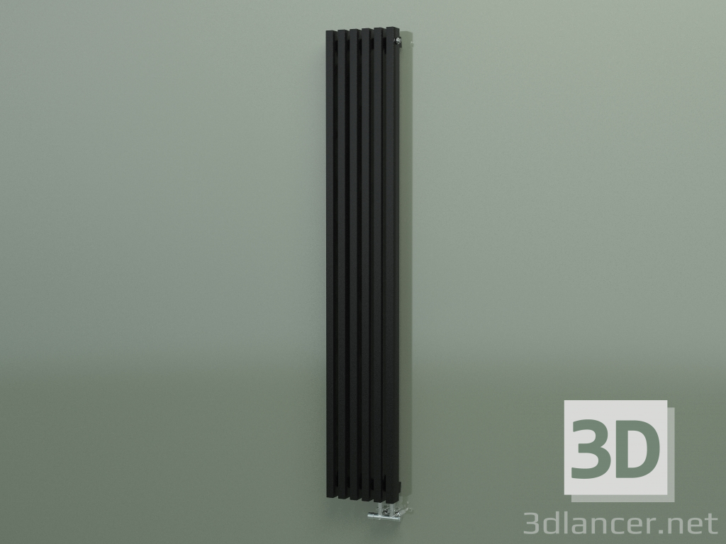 3d model Vertical radiator RETTA (6 sections 1800 mm 60x30, glossy black) - preview