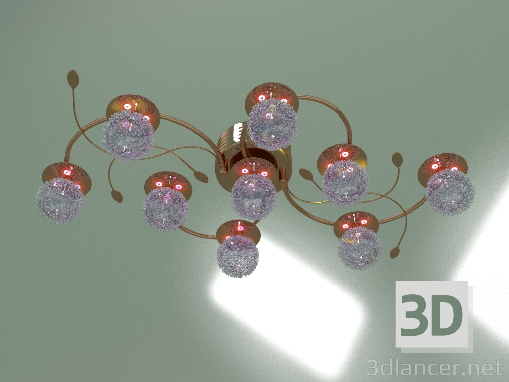 Modelo 3d Candelabro de teto 4800-9 (roxo) - preview