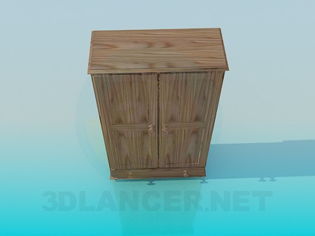 3D Modell Niedriger Schrank - Vorschau