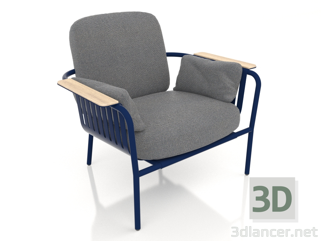 3d model Armchair (Night blue) - preview