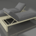 Modelo 3d Cama de casal para relaxamento (Ouro) - preview