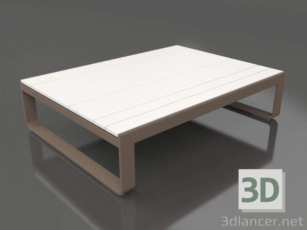 3d model Mesa de centro 120 (Polietileno blanco, Bronce) - vista previa