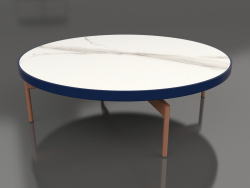 Table basse ronde Ø120 (Bleu nuit, DEKTON Aura)