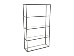 Large rectangular rack (GLASS, 100x30x170, 5 shelves)