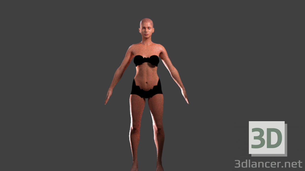 Modelo 3d Modelo feminino - preview