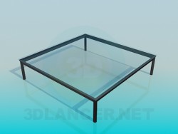 Mesa de centro con tapa de cristal