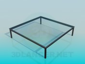 Table basse avec dessus en verre