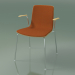 3d model Chair 3935 (4 metal legs, front trim, with armrests, natural birch) - preview