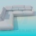 3D Modell Ecksofa mit pads - Vorschau