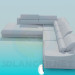 3D Modell Ecksofa mit pads - Vorschau