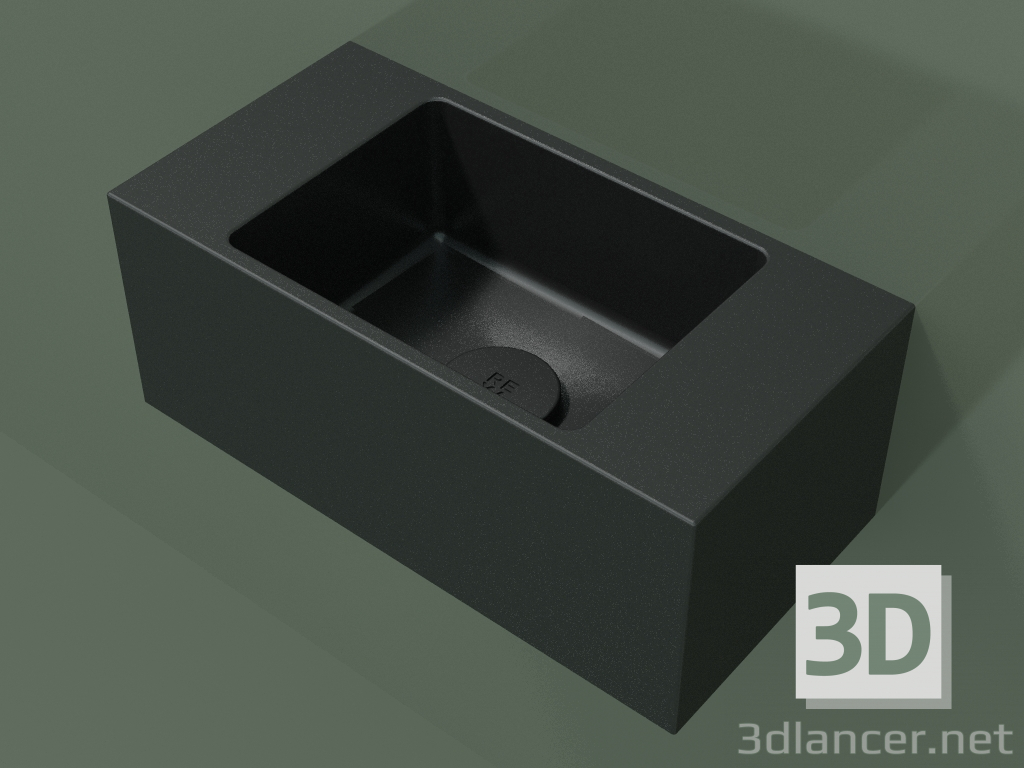 3d model Lavabo de pared Lavamani (02UL21101, Deep Nocturne C38, L 40, P 20, H 16 cm) - vista previa